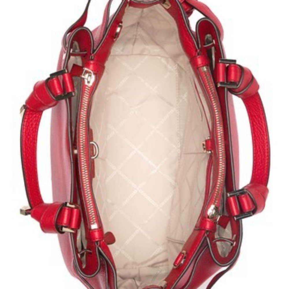 Michael Kors Red Leather Tote - Picture 5 of 6